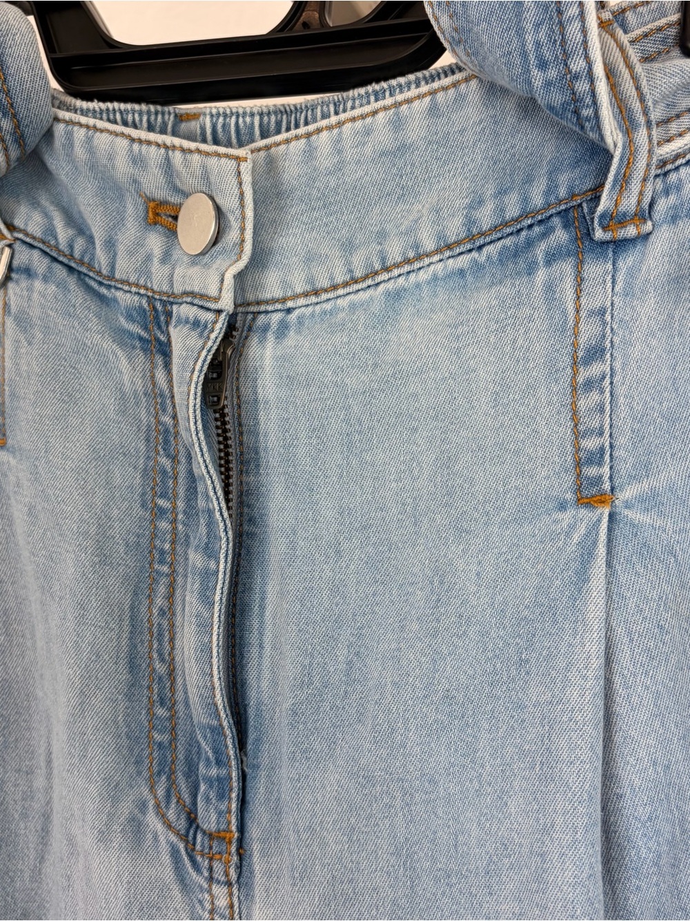 Loft Chambray Belted Wide Leg Pants - Picture 6 of 10